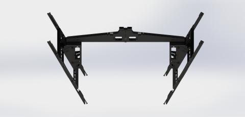 Premier Mounts Ultra Tilt Dual Swivel Portrait Ceiling Mount T-Bar with P4263F