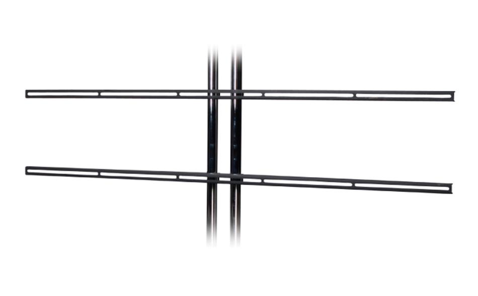 Universal Fixed Dual-Pole Mount for Multiple Flat-Panel Display 