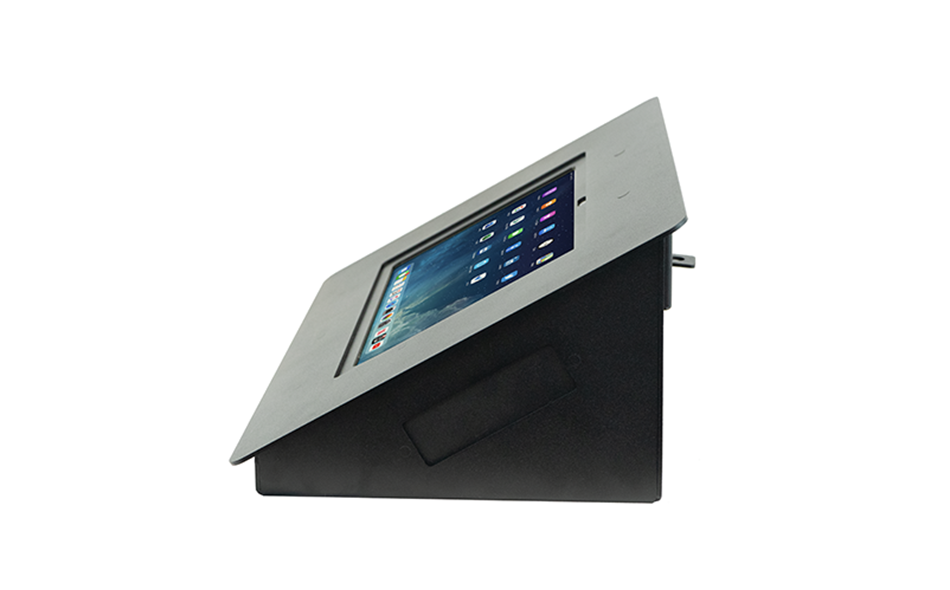 Secure iPad 10.9 Enclosure side view with tablet