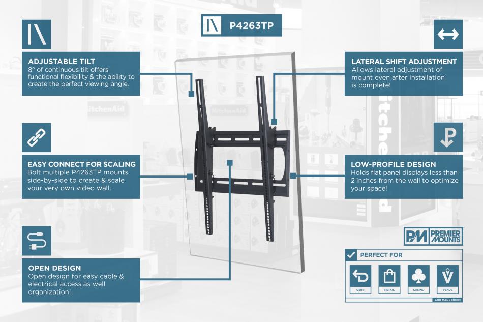 P4263TP Tilting Portrait Mount Details