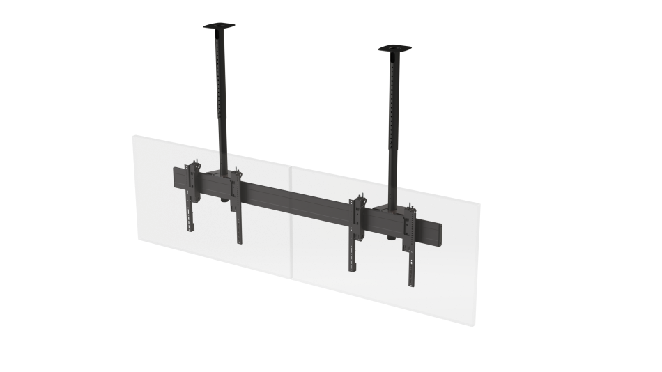 Ceiling Mounted Menu Board Video Wall Mount Diagonal View