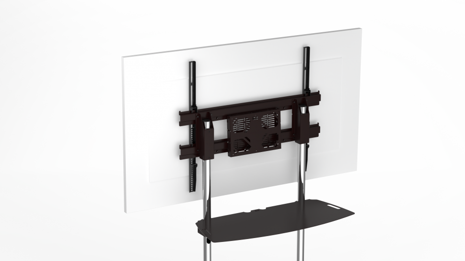 LFC-L Cart with Back of Display Mounted Extra Large Accessory Shelf