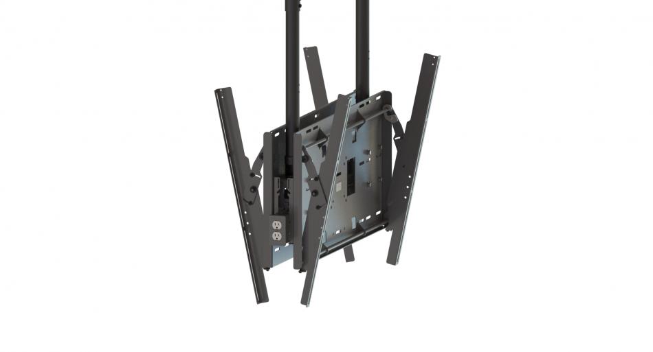 PCM-B2XT ISO Extra-Large Dual-Sided Tilt Ceiling Mount with Poles