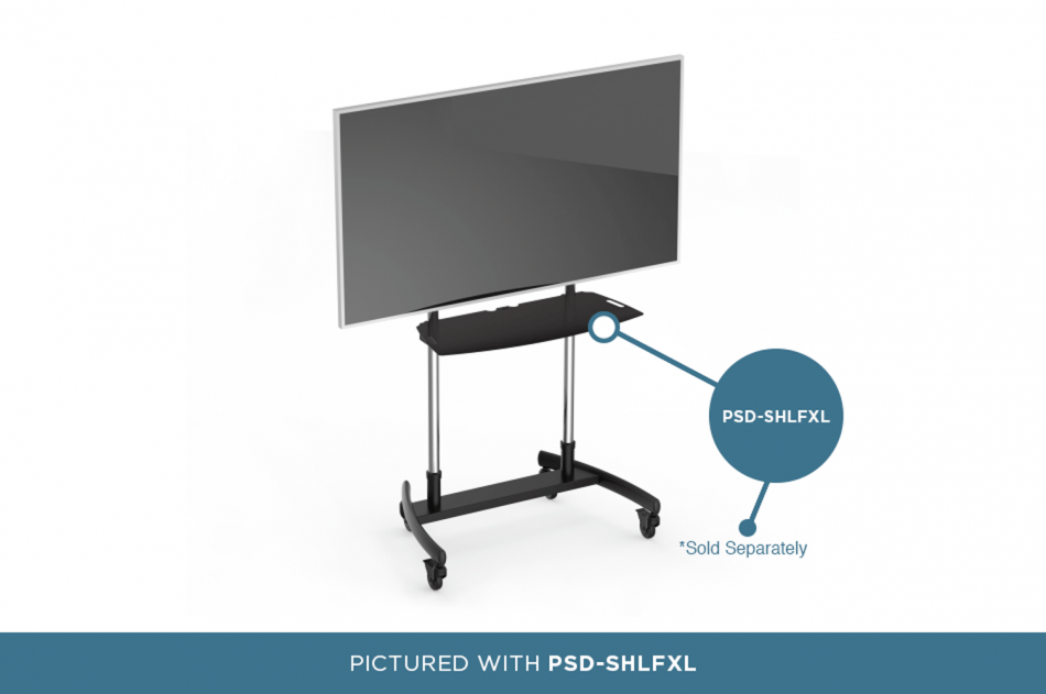 LFC-L Mobile Cart with Extra Large Accessory Shelf